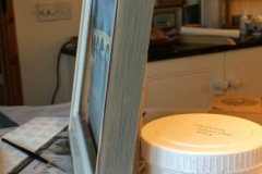 Painted gesso edge detail -