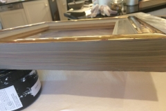 Painted gesso edge, detail