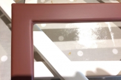 Red bole prior to gilding -